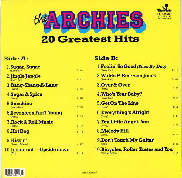 The Archies - 20 Greatest Hits - Imagen 2